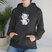 Cute Cat Music Lover Hoodie - Unisex Heavy Blend™ Sweatshirt