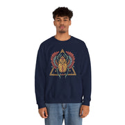 Vintage-Inspired Beetle Graphic Crewneck Sweatshirt | Unisex Heavy Blend