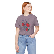 Snake and Roses Unisex Jersey Tee - Stylish Graphic Tee for Nature Lovers