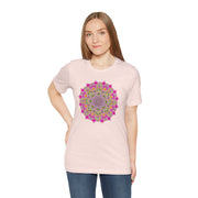 Luxe Mandala Unisex Jersey Tee - Vibrant Botanical Design