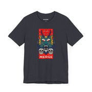 Merge Graphic Unisex Jersey Tee - Edgy Skull Design