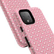 Pink Heart Pattern Tough Google Pixel Phone Case - Cute and Durable Protection