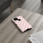 Chic Pink Gingham Google Pixel Phone Case for Tough Protection