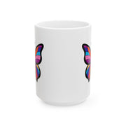 Colorful Butterfly Ceramic Mug - 11oz/15oz - Perfect Gift for Nature Lovers