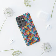 Colorful Cat Pattern Samsung Phone Case - Tough Cases for Cat Lovers