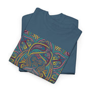 Trippy Nature Unisex Heavy Cotton Tee - Colorful Psychedelic Design