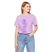 Bohemian Floral Snake Unisex Tee - Soft Pastel Color Shirt for Nature Lovers