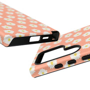 Daisy Pattern Tough Samsung Galaxy Phone Case - Floral Design for Stylish Protection
