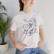 Unisex Jersey Short Sleeve Tee - Mystic Snake and Rose Design