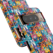 Colorful Cat Google Pixel Phone Case - Tough Cases for Pet Lovers