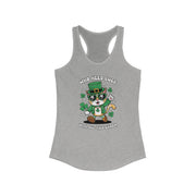 St. Patrick's Day Cat Racerback Tank - Who Needs Luck With All This Charm?