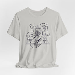 Unisex Jersey Short Sleeve Tee - Mystic Snake and Rose Design