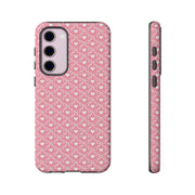 Cute Patterned Samsung Galaxy Phone Case - Tough Cases with Pink Hearts