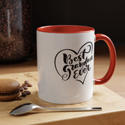 Best Grandma Ever Accent Coffee Mug - Perfect Gift for Mother's Day and Grandparent Celebrations