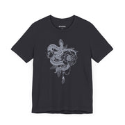 Botanical Snake Unisex Tee - Trendy Graphic T-Shirt for Nature Lovers