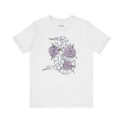Floral Snake Unisex Jersey Tee - Stylish Graphic T-Shirt for Nature Lovers