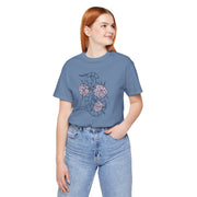 Floral Snake Unisex Jersey Tee - Vibrant Graphic T-Shirt