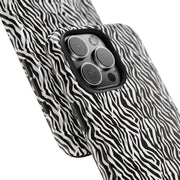 Zebra Print Tough Phone Case - Durable Protection for Style and Function