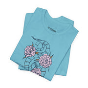 Floral Snake Unisex Jersey Tee - Vibrant Graphic T-Shirt