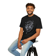 Unisex Snake and Floral Graphic T-Shirt - Edgy Vintage Style Tee