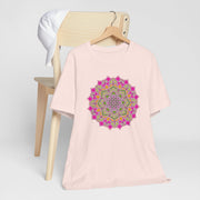 Luxe Mandala Unisex Jersey Tee - Vibrant Botanical Design