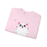 Cute Cat Character Unisex Heavy Blend™ Crewneck Sweatshirt