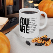 Inspirational Ceramic Mug - 'You Are Worthy' Coffee Cup