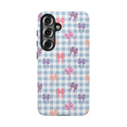 Cute Bow Pattern Tough Samsung Galaxy Phone Case - Stylish Protective Cover for Everyday Use