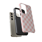 Stylish Pink Plaid Samsung Galaxy Tough Case for Smartphones