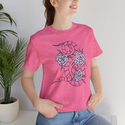 Botanical Snake Unisex Tee - Nature-Inspired Graphic Shirt