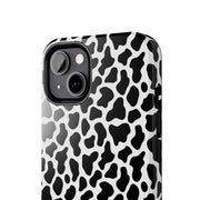 Stylish Cow Print Tough Phone Case - Durable Protection for Animal Lovers