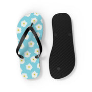 Floral Blue Flip Flops - Summer Chic Sandals for Beach and Casual Wear
