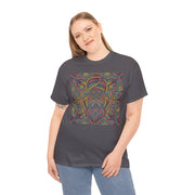 Trippy Nature Unisex Heavy Cotton Tee - Colorful Psychedelic Design