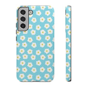 Floral Tough Samsung Galaxy Phone Case - Daisy Design for Summer Vibes