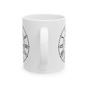 Elegant Clock Design Ceramic Mug - 11oz & 15oz