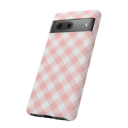 Chic Pink Gingham Google Pixel Phone Case for Tough Protection