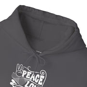 Peace Love Weed Unisex Hoodie - Cozy Cannabis Sweatshirt for Relaxed Vibes