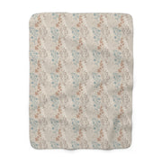 Cozy Floral Sherpa Fleece Blanket - Perfect for Home Decor & Gifts