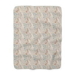 Cozy Floral Sherpa Fleece Blanket - Perfect for Home Decor & Gifts