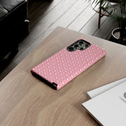 Cute Patterned Samsung Galaxy Phone Case - Tough Cases with Pink Hearts