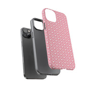 Pink Heart Pattern Tough iPhone Case - Durable Protection for Sweethearts