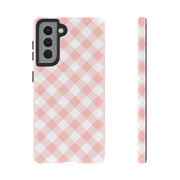 Stylish Pink Plaid Samsung Galaxy Tough Case for Smartphones