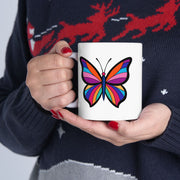 Colorful Butterfly Ceramic Mug - 11oz/15oz - Perfect Gift for Nature Lovers