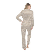 Elegant Zebra Print Women's Satin Pajamas - Luxurious Loungewear for Relaxation