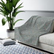 Floral Sherpa Fleece Blanket - Cozy Home Decor for Relaxation