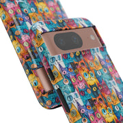 Colorful Cat Google Pixel Phone Case - Tough Cases for Pet Lovers
