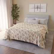 Cozy Floral Soft Polyester Blanket for Relaxation and Home Decor