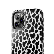 Stylish Cow Print Tough Phone Case - Durable Protection for Animal Lovers