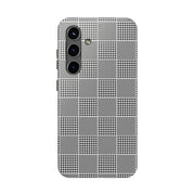Chic Houndstooth Tough Phone Case - Stylish and Durable Protection