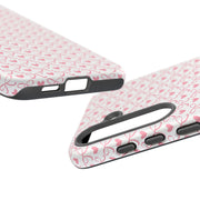 Stylish Samsung Galaxy Phone Case with Pink Ribbon Design